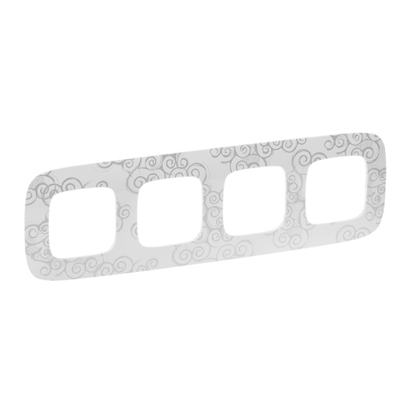 Legrand Valena ALLURE Нарцисс хром Рамка 4-ая 754344