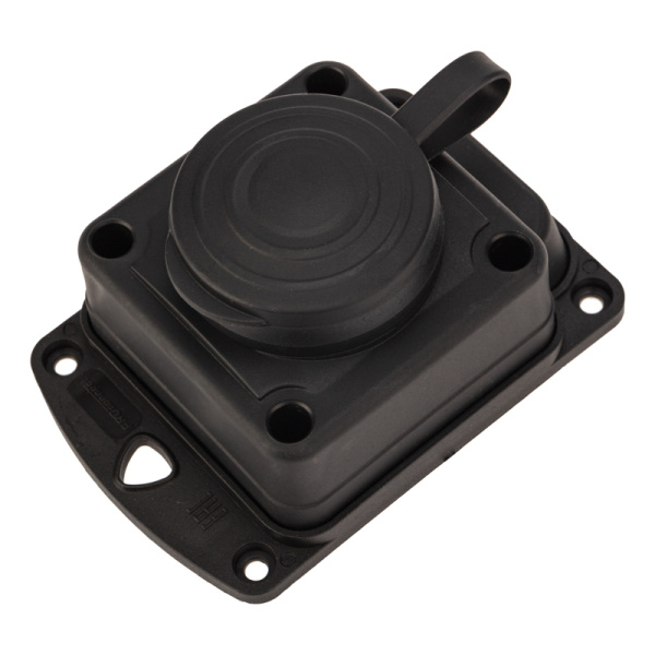 PROconnect Розетка штепсельная влагозащищенная стационарная ОУ, 2P+PE 230V,16 А, IP44 каучук 111-111-4