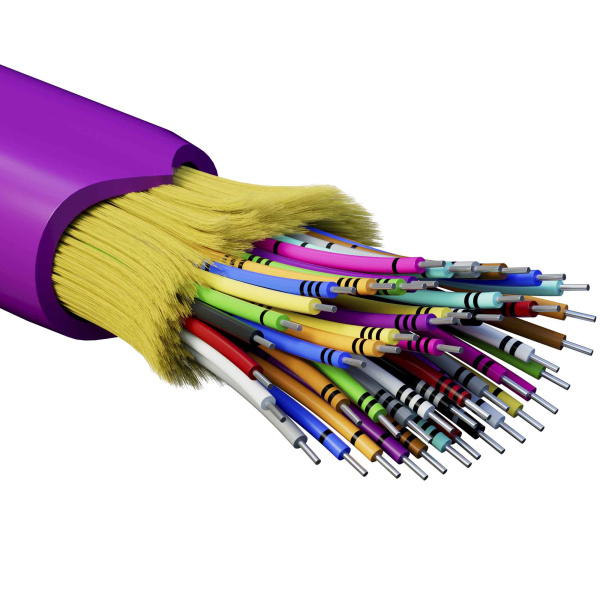 DKC Кабель волоконно-оптический, распределительный, арамидные упрочняющие нити, для внутренней прокладки, нг(А)-HF, 48 ОВ, категорияOM4 (G.651.1) плот