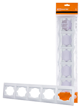 TDM Рамка 5-ти постовая горизонтальная белая "Лама" SQ1815-0037