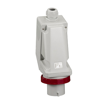 SE PratiKa Вилка настенная, винтовой зажим, 63А 3P+N+E IP67 380В 81583