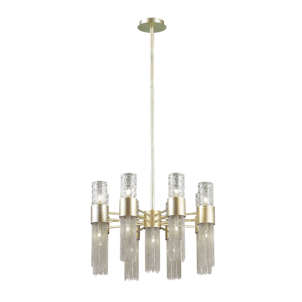 Купить Odeon Light 4631/17 ODL20 419 серебристый/стекло/металл.цепочки Люстра G9 17*40W 220V PERLA