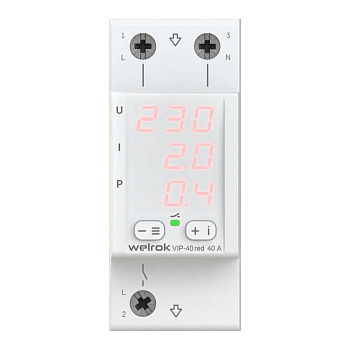 Welrok VIP-40 red Реле контроля напряжения и тока 40А
