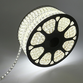REXANT LED лента 220В, 10*7 мм, IP65, SMD 2835, 60 LED/m Белая, бухта 100 м 142-605