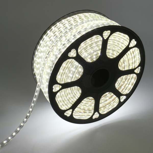 REXANT LED лента 220В, 10*7 мм, IP65, SMD 2835, 60 LED/m Белая, бухта 100 м 142-605