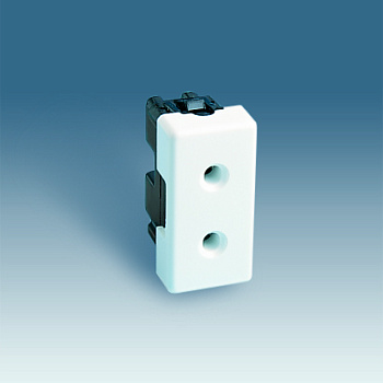 Simon 27 Мех Белая Розетка без заземления 2P, узкая, 16А 250В 27431-64