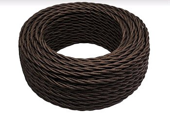 BIRONI Коричневый глянец Витой провод 3*1,5 20м B1-434-072-20
