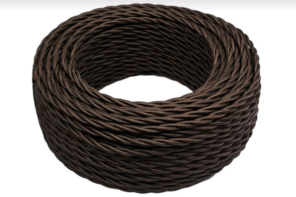 BIRONI Коричневый глянец Витой провод 3*1,5 20м B1-434-072-20