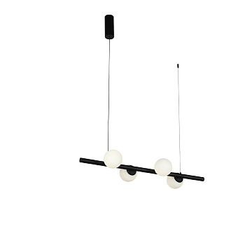 ST LUCE SL395.403.04 Люстра подвесная  Черный/Белый LED 4*8W