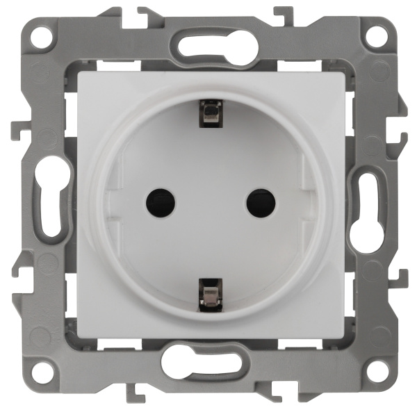 ЭРА 12-2101-01 Розетка 2P+E Schuko, 16A-250В, IP20, 12, Белый