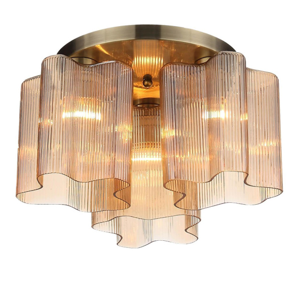 ST LUCE SL117.302.03 Люстра потолочная Бронзовый/Янтарный E27 3*60W