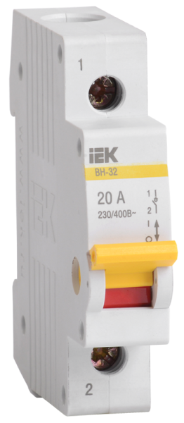 Купить IEK KARAT Выключатель нагрузки (мини-рубильник) ВН-32 1Р 100А