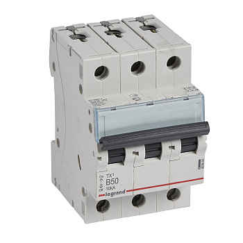 Legrand TX3 Автоматический выключатель 3P 50A (B) 6000/10kA 403893