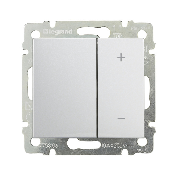 Купить Legrand Valena Бел Светорегулятор нажимной 40-600W для л/н и обмоточных т-ров 770074