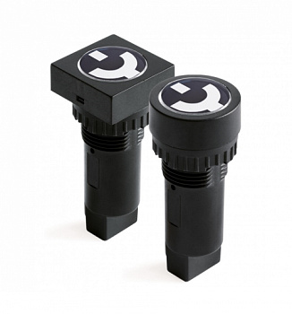 DKC Индикатор положения выключателя, штекерное подкл., уст.размер 16/24, круг., жёлт., 24В,