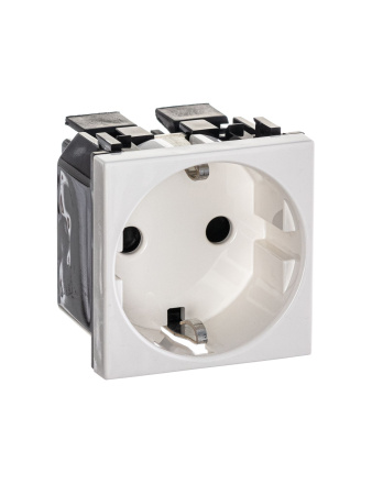 Купить ABB NIE Zenit Бел Розетка с/з с защитными шторками, безвинт. зажим, 2 мод 2CLA228860N1101