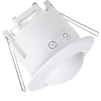 Датчик движения точечный микроволновой ДДТМ 01, 360°,1200Вт,10-2000Лк, 3-10 м,10-900 сек Rexant 11-9219