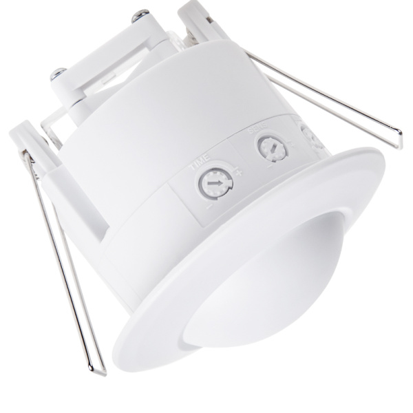 Датчик движения точечный микроволновой ДДТМ 01, 360°,1200Вт,10-2000Лк, 3-10 м,10-900 сек Rexant 11-9219