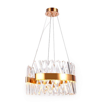 Ambrella Хрустальный подвесной светодиодный светильник TR5309 GD/CL золото/прозрачный 100W D500*750 (Без ПДУ) Ambrella Хрустальный подвесной светодиодный светильник TR5309 GD/CL золото/прозрачный 100W D500*750 (Без ПДУ)