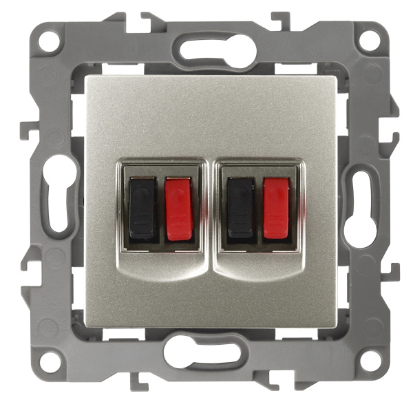 ЭРА 12-3112-15 Перламутр Розетка аудио двойная, IP20, 12