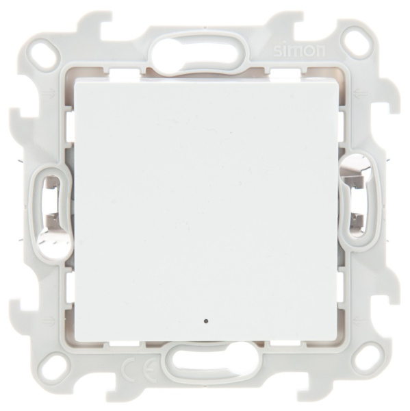 Simon 24 Белый Одноклавишный переключатель с подсветкой Push&Go 2420204-030