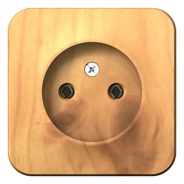 Systeme Electric Blanca наруж Ясень Розетка б/з без шторок, 16А, 250В