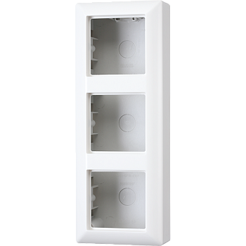 JUNG AS 500 Белая Коробка 3-ая для накладного монтажа AS583AWW