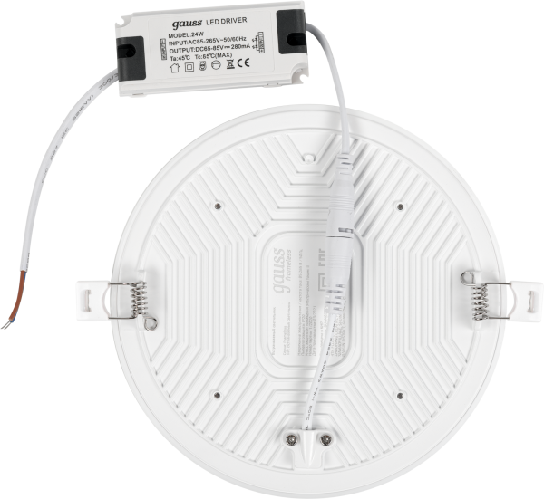 Купить Gauss Светильник Frameless круг 24W 2400lm 4000K 85-265V IP20 монтаж Ø155 170*27мм LED 967511224