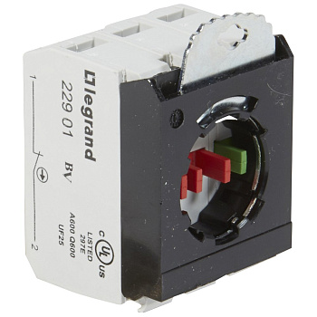 Legrand Osmoz Комплектующий блок для кнопок для компл. без подсветки под винт Н.О.+2Н.З. + 3-постовой монт. адаптер 022978