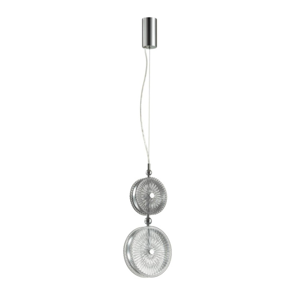 Odeon Light 5416/13LA L-VISION ODL_EX23 10 хром/серый/св.серый металл/стекло Подвес LED 13W 4000K CARAMELLA