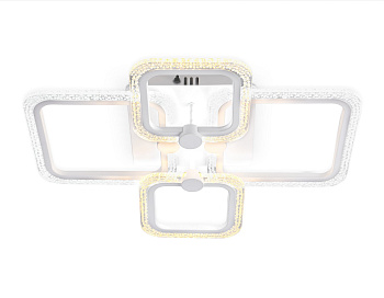 Ambrella Потолочный светодиодный светильник с пультом FA5309/2+2 WH белый 3000+6400K/4200K/6400+3000K 62W 560*480*120 (ПДУ ИК)