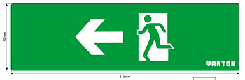 Varton пиктограмма "ФИГУРА / СТРЕЛКА ВЛЕВО"для аварийно-эвакуационного светильника ip65 V1-R0-70355-21A01-2013