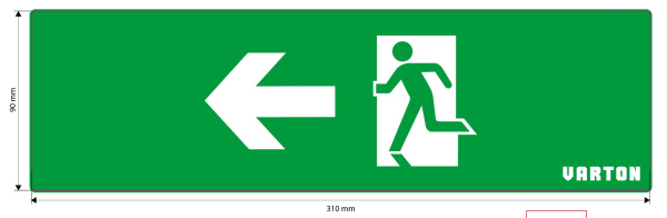 Varton пиктограмма "ФИГУРА / СТРЕЛКА ВЛЕВО"для аварийно-эвакуационного светильника ip65 V1-R0-70355-21A01-2013