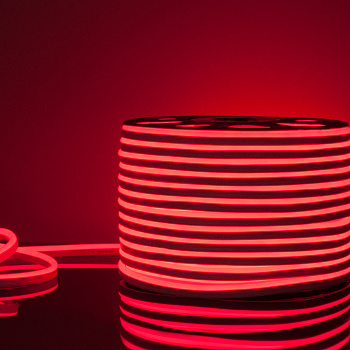 Elektrostandard LS001 220V / Лента светодиодная Гибкий неон 9.6W 120Led 2835 IP67 односторонний красный, 50 м a040595