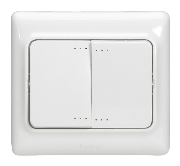 Legrand Kaptika Белый Выключатель 2-клавишный с/п 782103