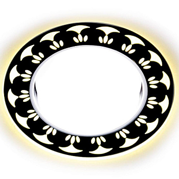 Ambrella Встраиваемый точечный светильник со светодиодной лентой G433 WH/WW белый/матовый GX53+3W(LED WARM)