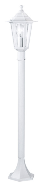 Eglo Уличный светильник напольный LATERNA 5, 1х60W (E27), H1000, литой алюм., белый/cтекло 22995