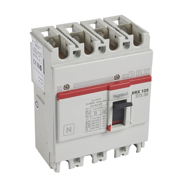 Legrand DRX125 термомагнитный 63A 4П 36kA 027226