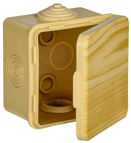 IEK Коробка расп. КМ 65х65х50мм о/к IP54 4 вв. сосна