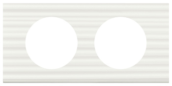 Legrand Celiane2 Corian Белый Рельеф Рамка 2-я (2+2 мод) 069012