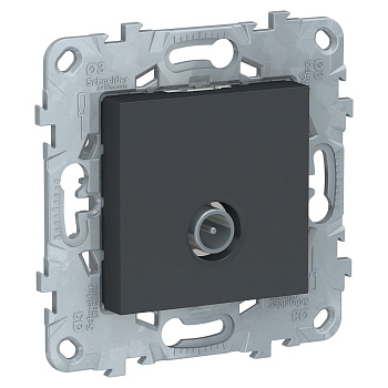 SE Unica New Антрацит Розетка TV, одиночная NU546254