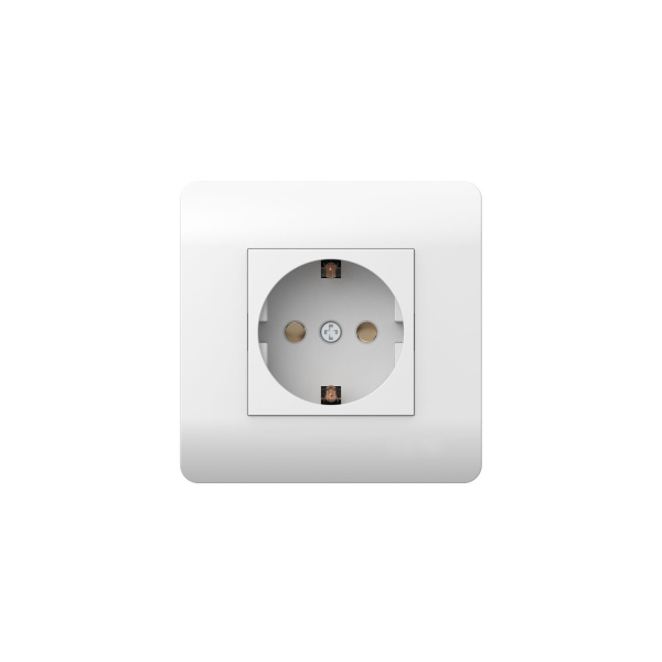 Chint (NEW3-E) Розетка с/з со шторками, 16А, белый