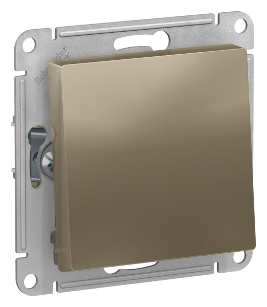 Купить Systeme Electric AtlasDesign Шампань Переключатель 1-клавишный, сх.6, 10АХ, механизм