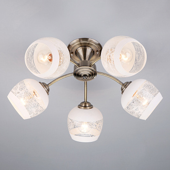 Eurosvet 30118/5 / потолочный светильник /   античная бронза 00000083408