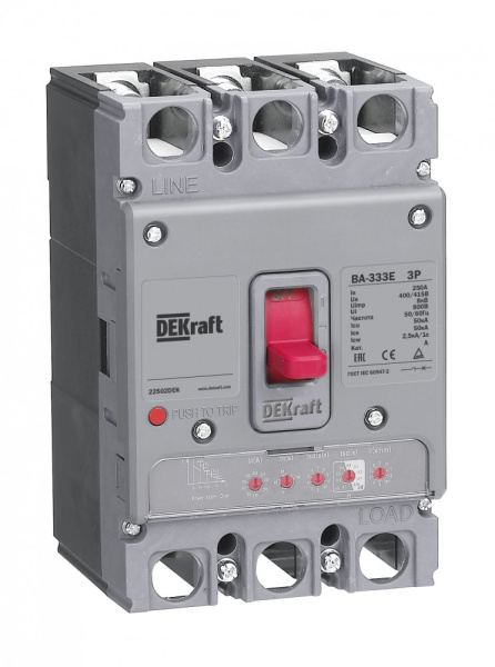 Dekraft Силовой автоматический выключатель с электрон. расц. 3P 32А 50кА ВА-333E