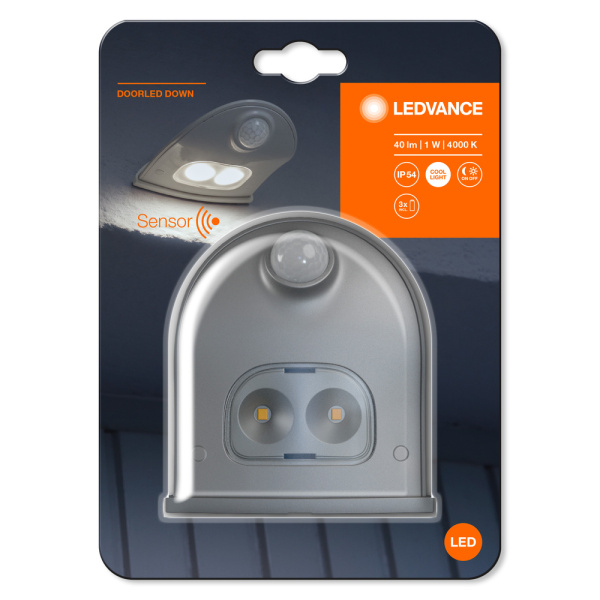 Купить Ledvance Ночник-мобильный помощник Door LED Down с сенсором, Серый Вт Лм, К 4058075267824