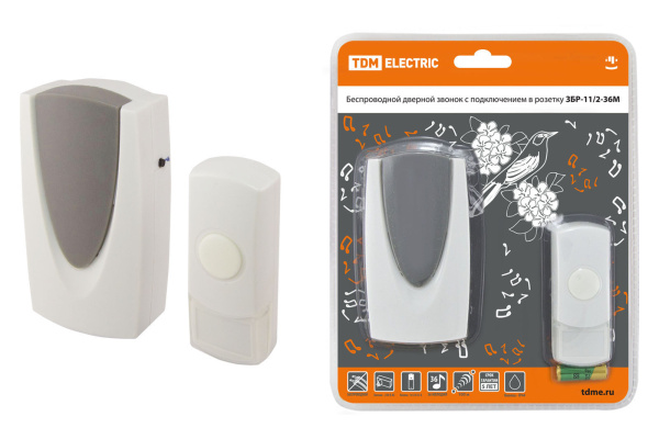 TDM Звонок ЗБР-11/2-36М (беспр., роз.) SQ1901-0009