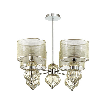 Odeon Light 4687/4 ODL20 500 хром/"шампань"/бежевый  Люстра E27 4*40W 220V LILIT