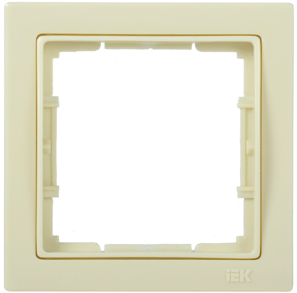IEK РУ-1-БК Рамка одноместная квадратная BOLERO Q1 кремовый EMB12-K33-Q1
