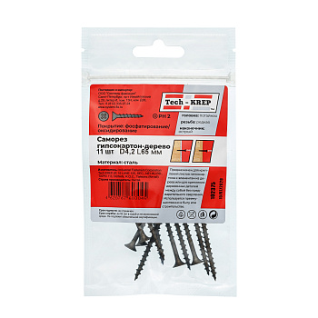 Tech-Krep Саморез ШСГД 4,2х65 (11 шт) - пакет 102375